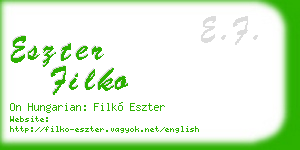 eszter filko business card